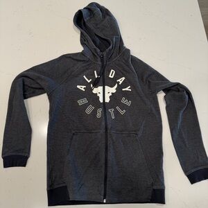Under Armour Project Rock Men’s Charcoal Hoodie with Graphic Medium